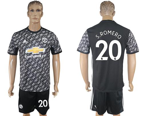 Manchester United #20 S.romero Black Soccer Club Jersey - Click Image to Close